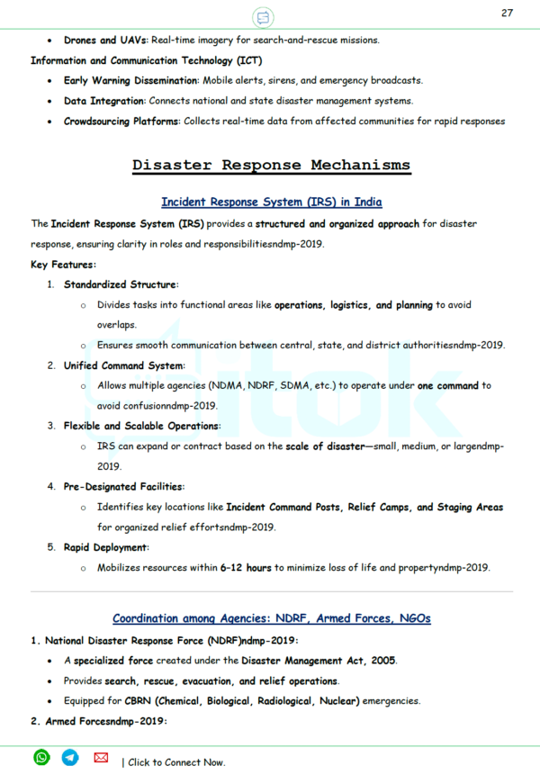 FREE Disaster Management eNotes