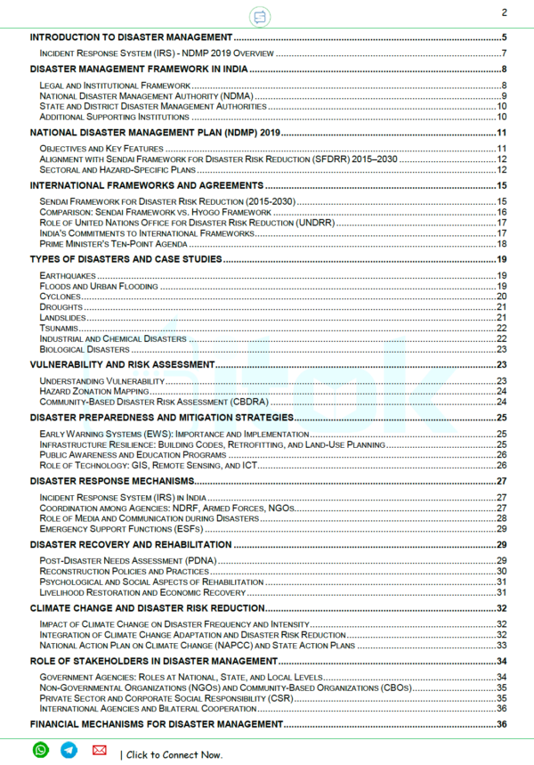 FREE Disaster Management eNotes