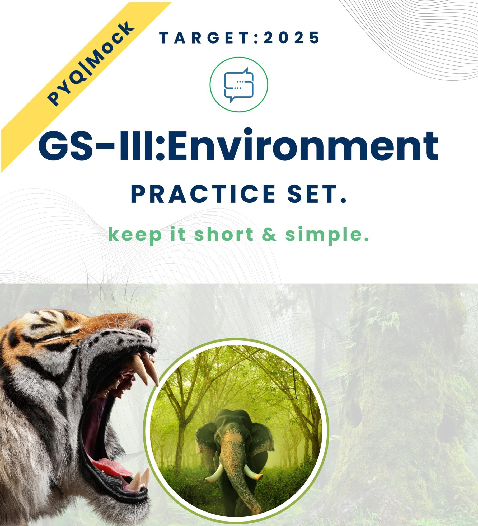 UPSC GS3 Environment & Ecology Practice Set 2025 – Digital PDF | 40+ PYQs Solved + Data & Schemes