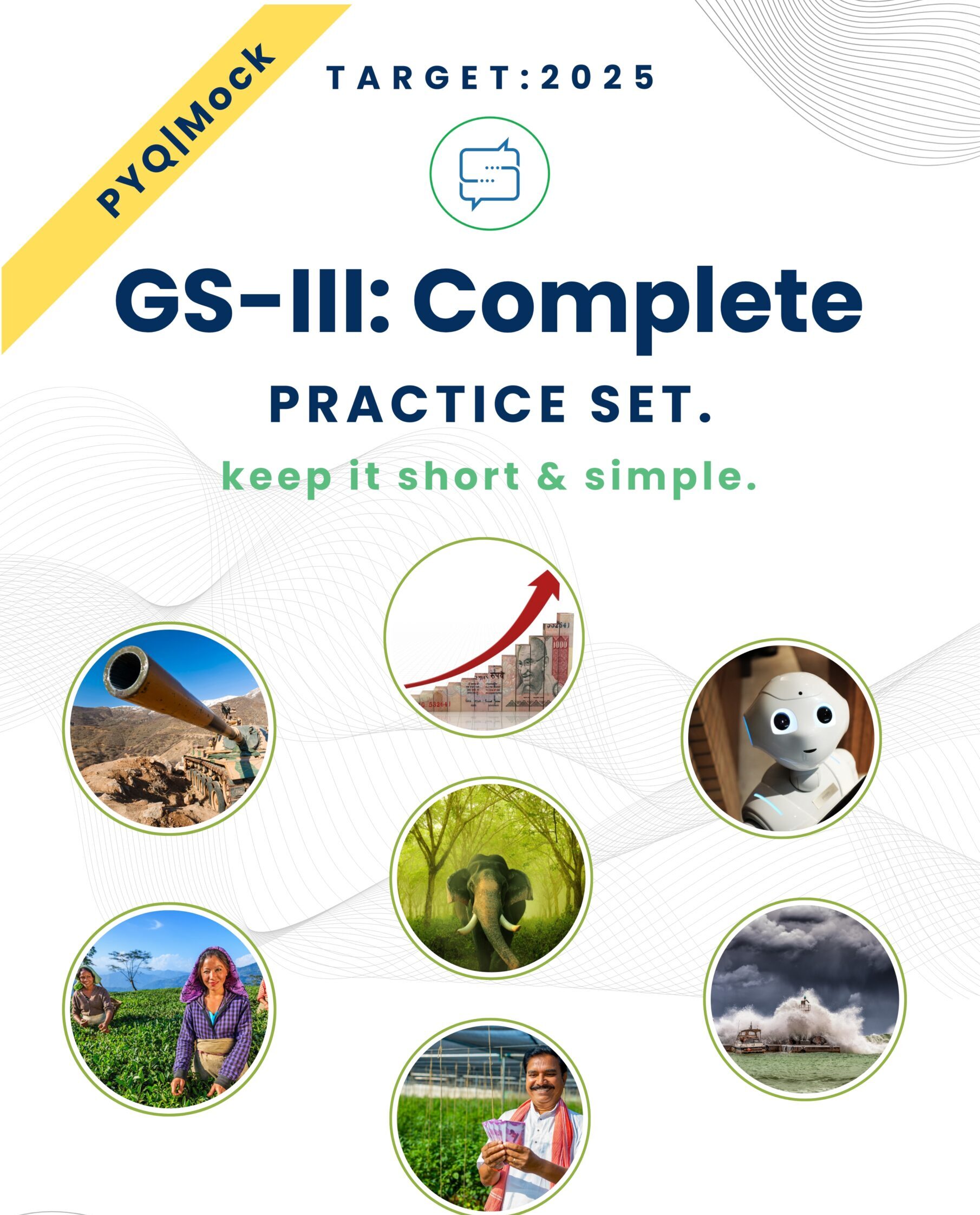 UPSC GS3 Full Practice Set 2025 – Digital PDF | 110+ Solved Questions with Model Answers, Schemes, and Data