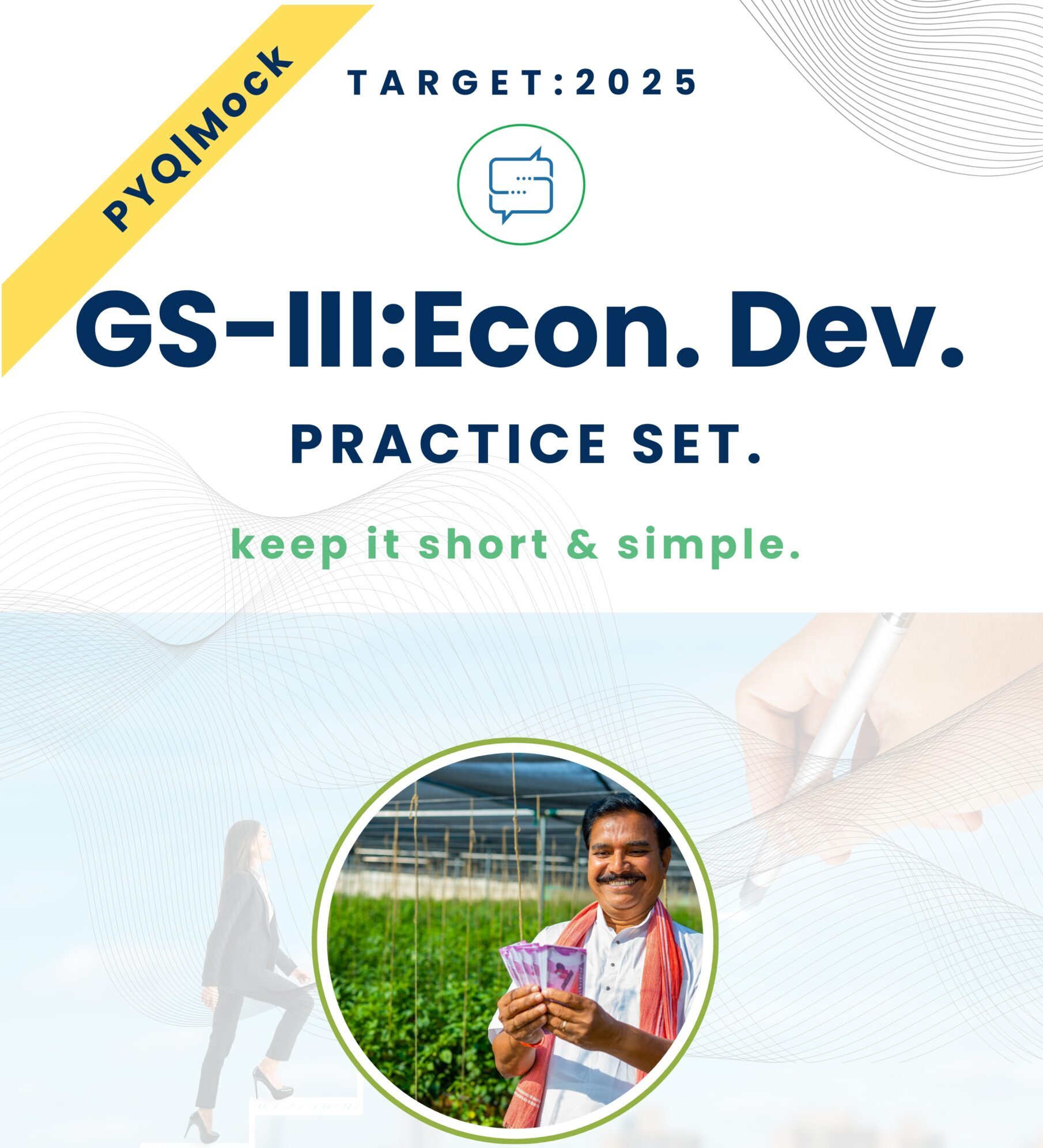 UPSC GS3 Indian Economic Development Practice Set 2025 – Digital PDF | 45+ PYQs +  Solution