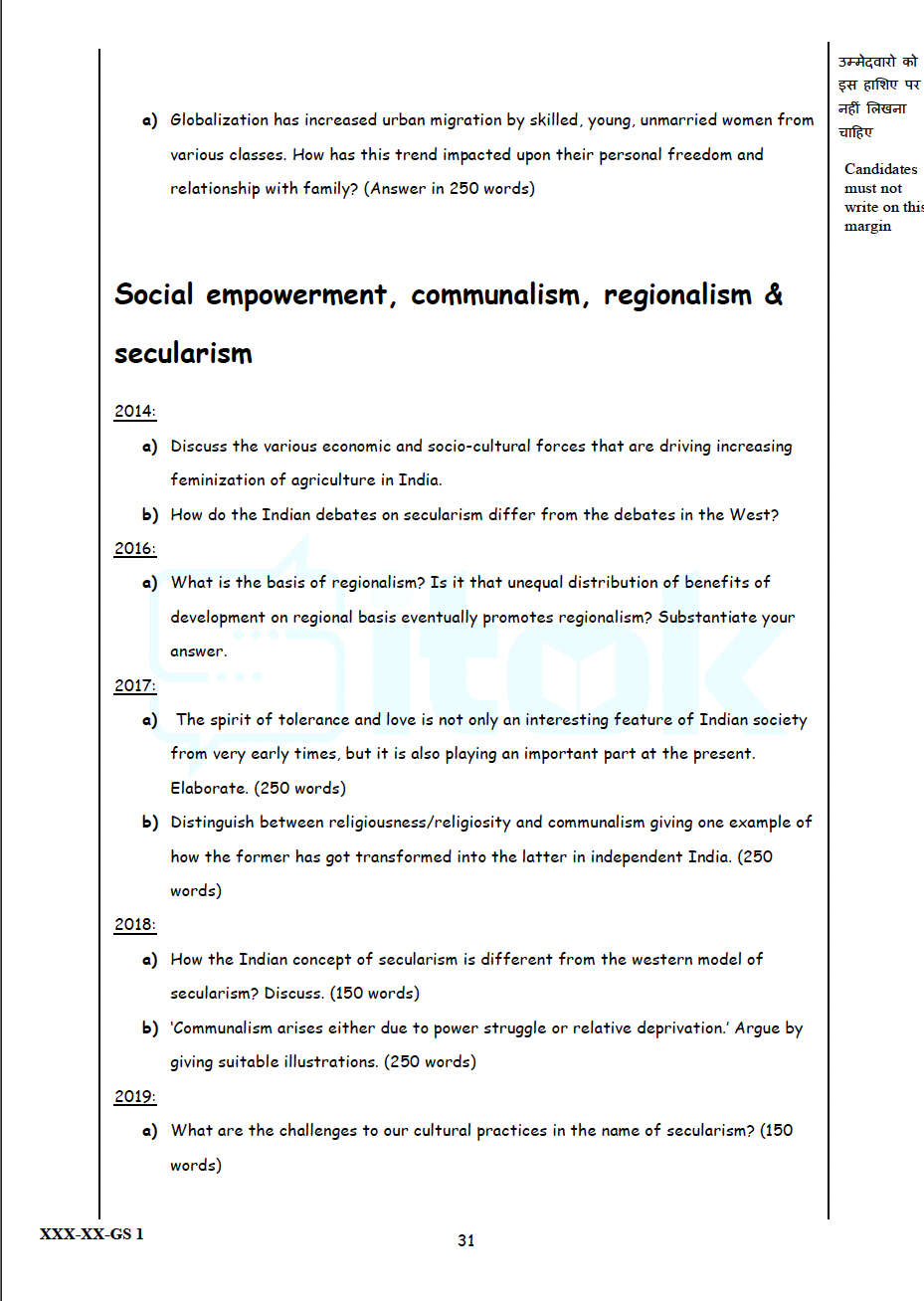 Society_PS2 Indian Society PYQs & Mocks