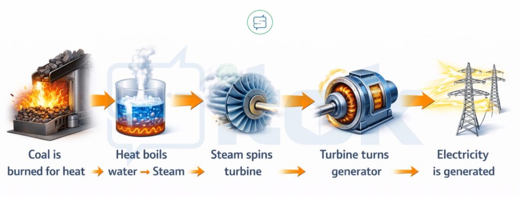 Coal to electricity UPSC IAS